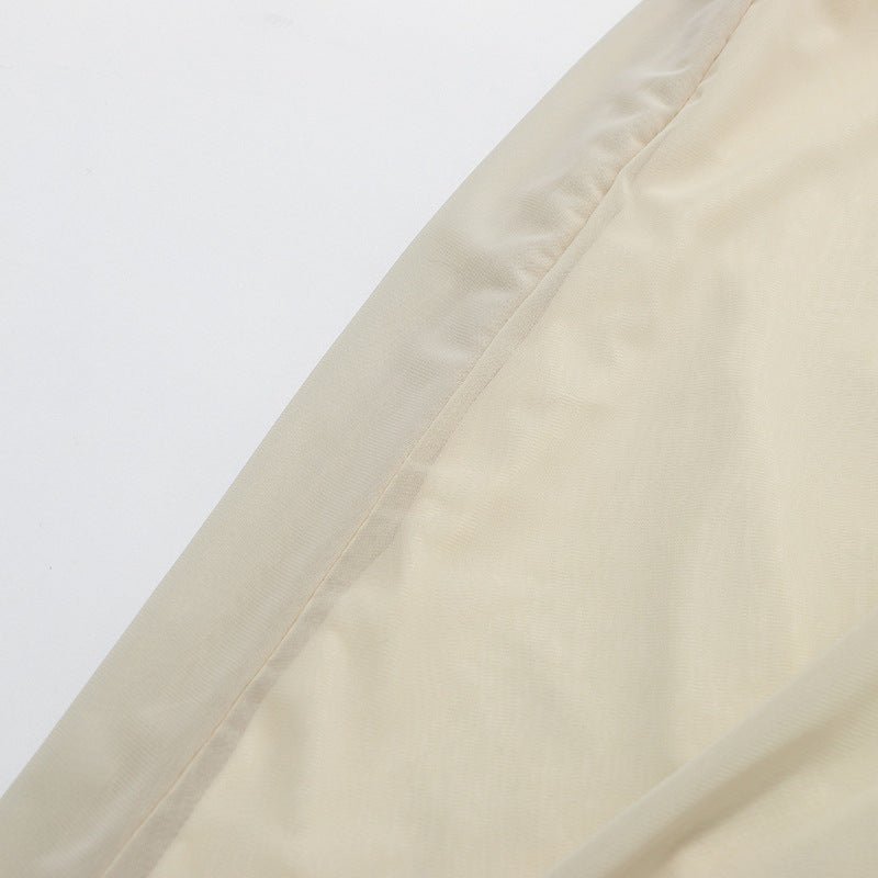 Round Neck Ruched Bodice Lantern Sleeve Floor-Length Dress(MS402)