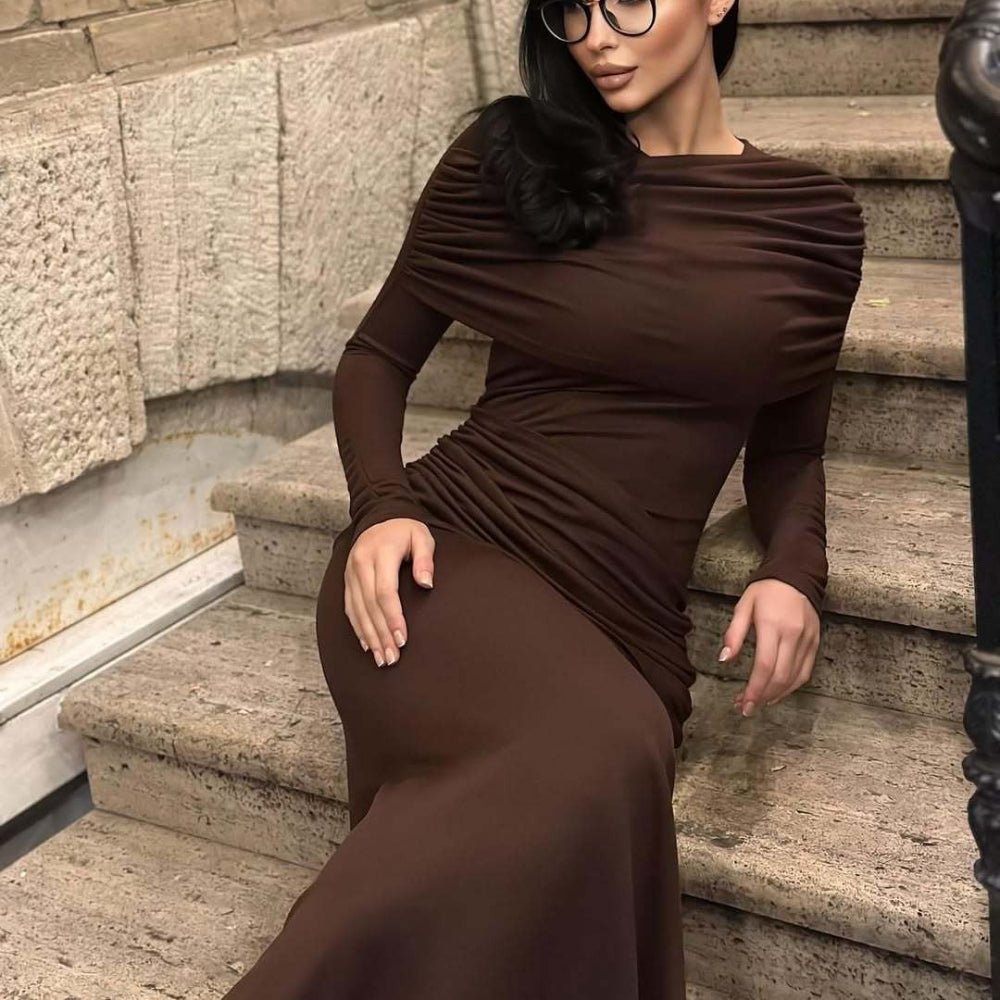 Ruched Bodycon Maxi Dress(MS219)