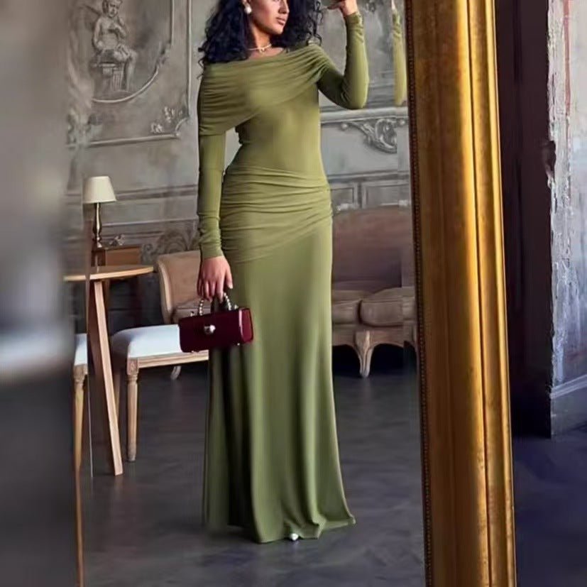 Ruched Bodycon Maxi Dress(MS219)