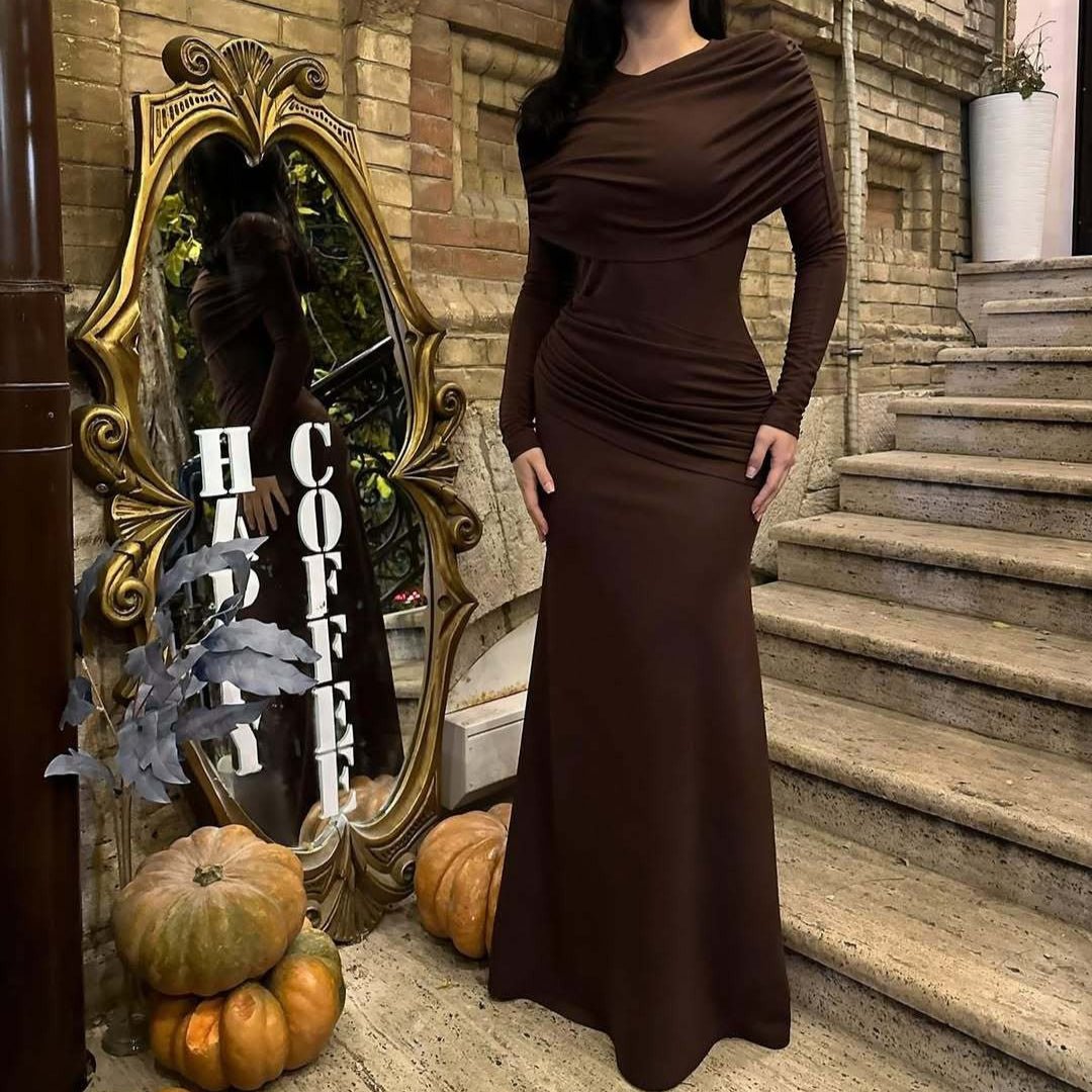 Ruched Bodycon Maxi Dress(MS219)