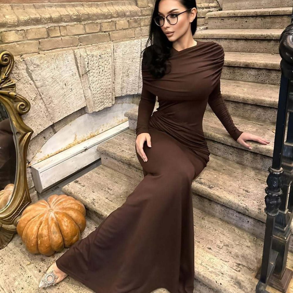 Ruched Bodycon Maxi Dress(MS219)