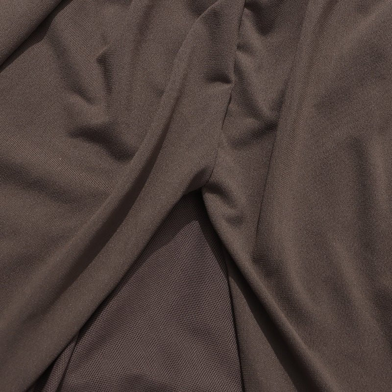 Ruched Dress with Braided Cutout Waist (MS345)