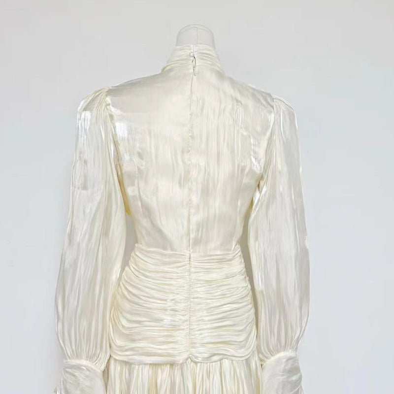 Ruched High Neck Evening Gown(MS221)