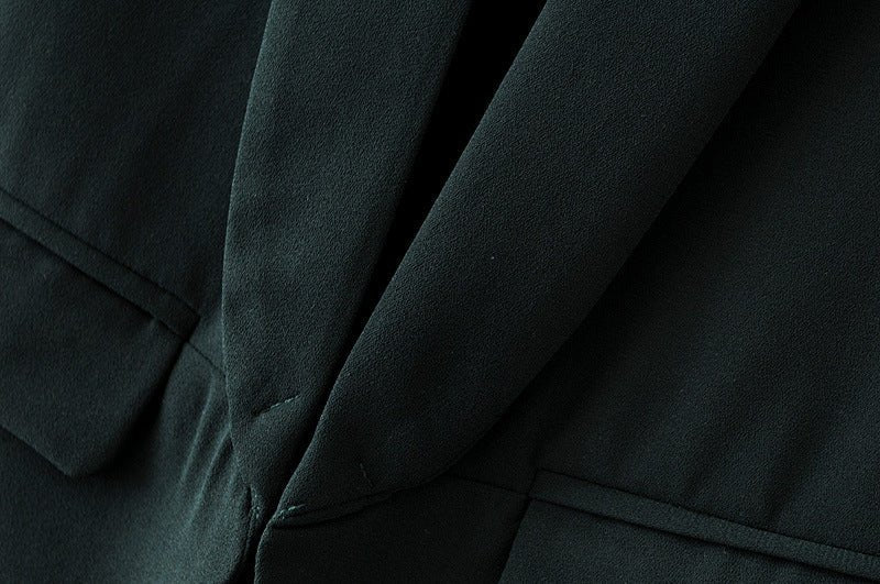 Ruched Sleeve Blazer | Three-Quarter Sleeve Longline Jacket (MS241)