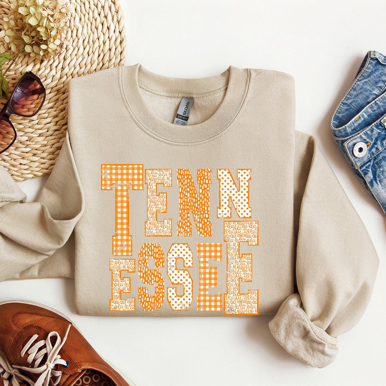 Tennessee Spirit Volunteers Smokey Vols Graphic Heritage Edition Vintage Inspired Soft Fleece Sweatshirt