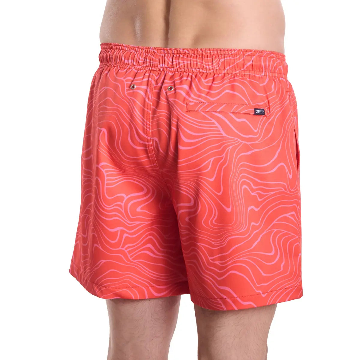 Men’s Premium Compression-Lined Hybrid Shorts – Sand Waves Heat and Bloom