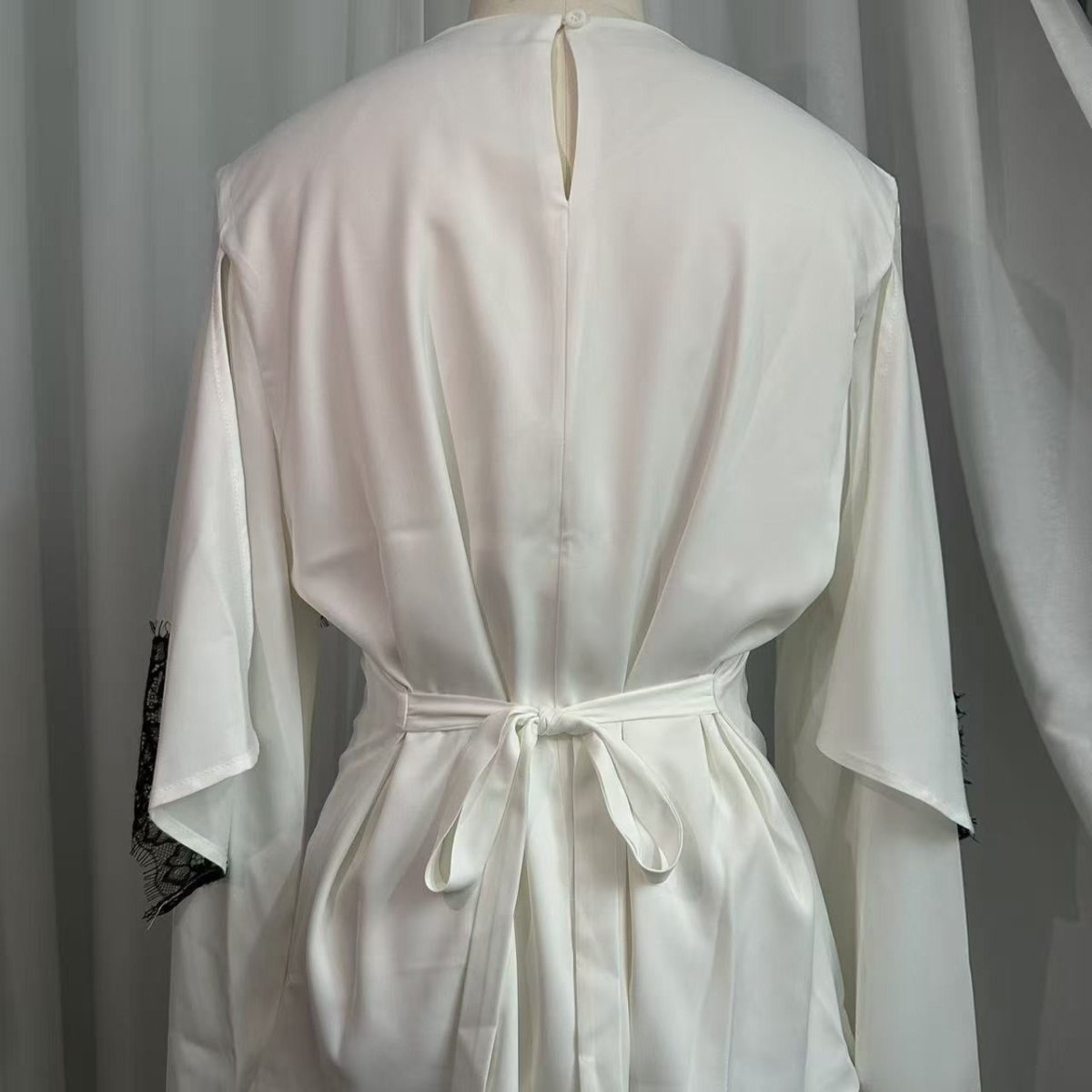 Satin Lace Trim Top(MS433)