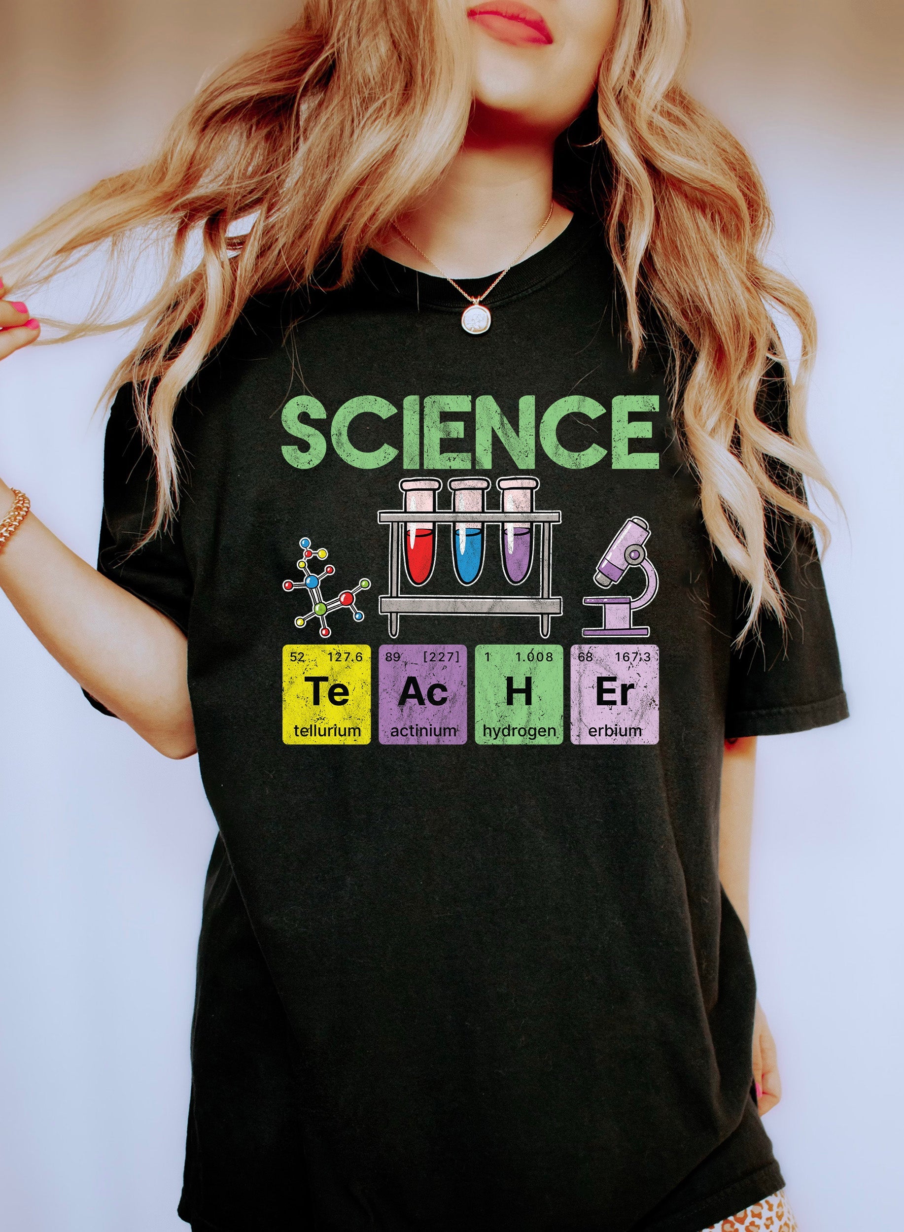Science Teacher Periodic Elements Classroom Chemistry Design For Science Educators Comfort Colors Tee