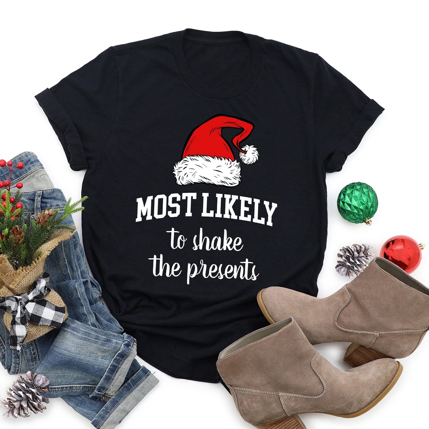 Most Likely To Christmas Family Holiday Memories And Cozy Gatherings Comfort Colors Tee