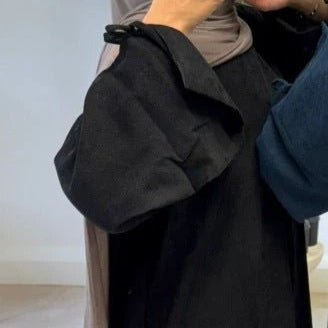 Mini Bow Sleeve Abaya | Simple Lace-Up Modest Abaya for Everyday Wear (MA130)