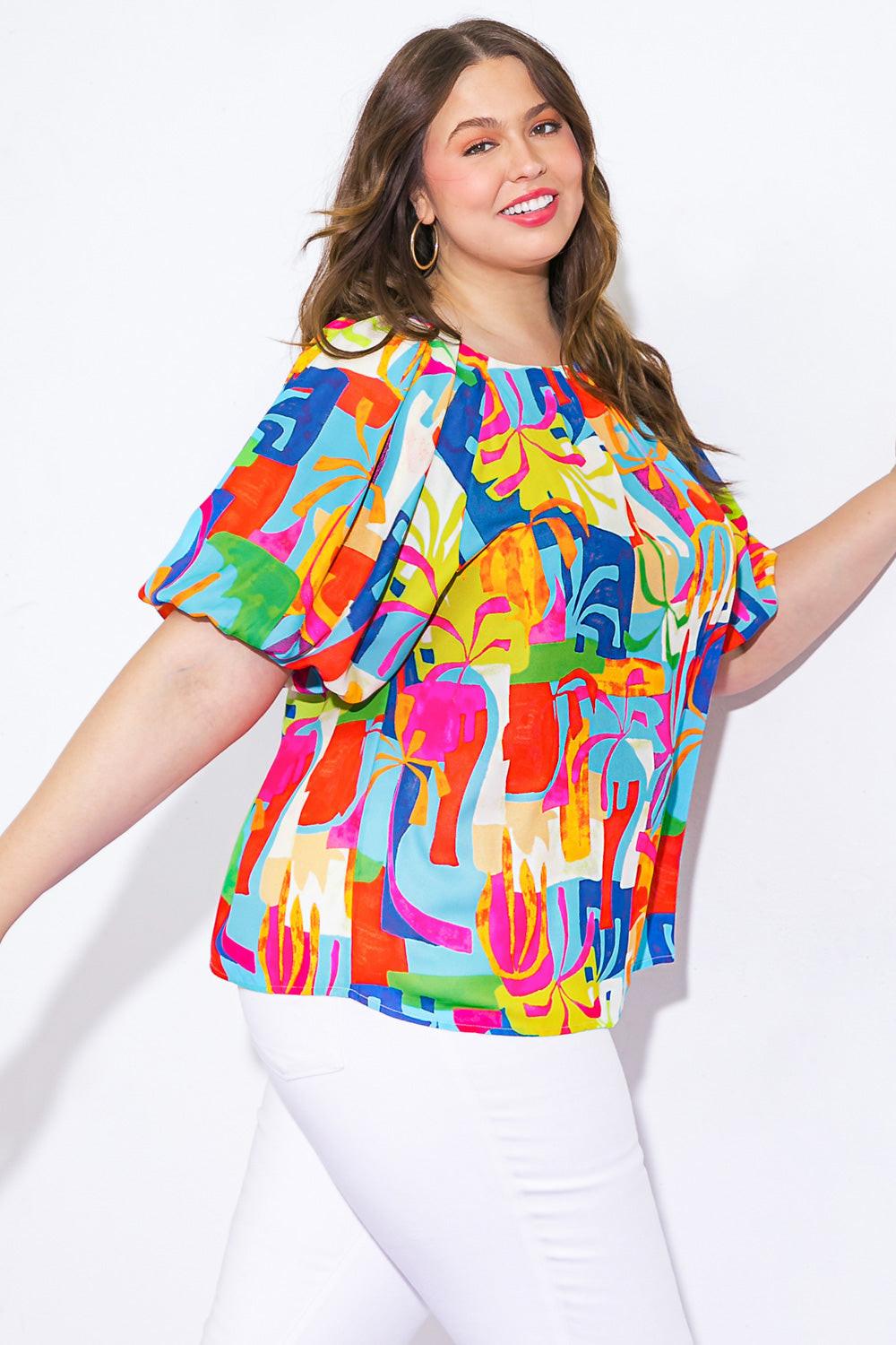 GRACEFUL BEAUTY WOVEN TOP