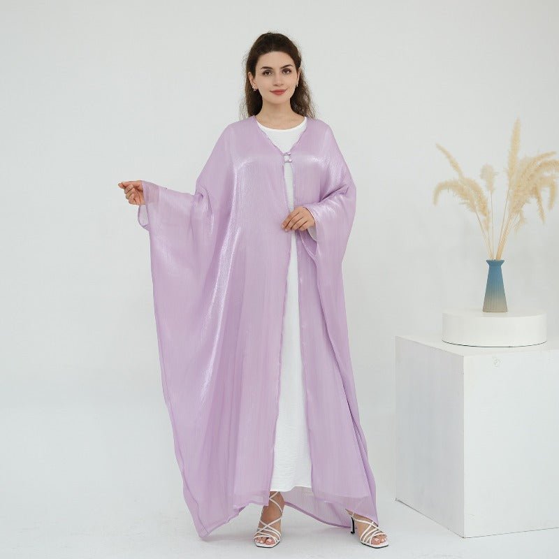Soft Crinkle Island Cotton Batwing Cardigan 3-Piece Set (MOA228)