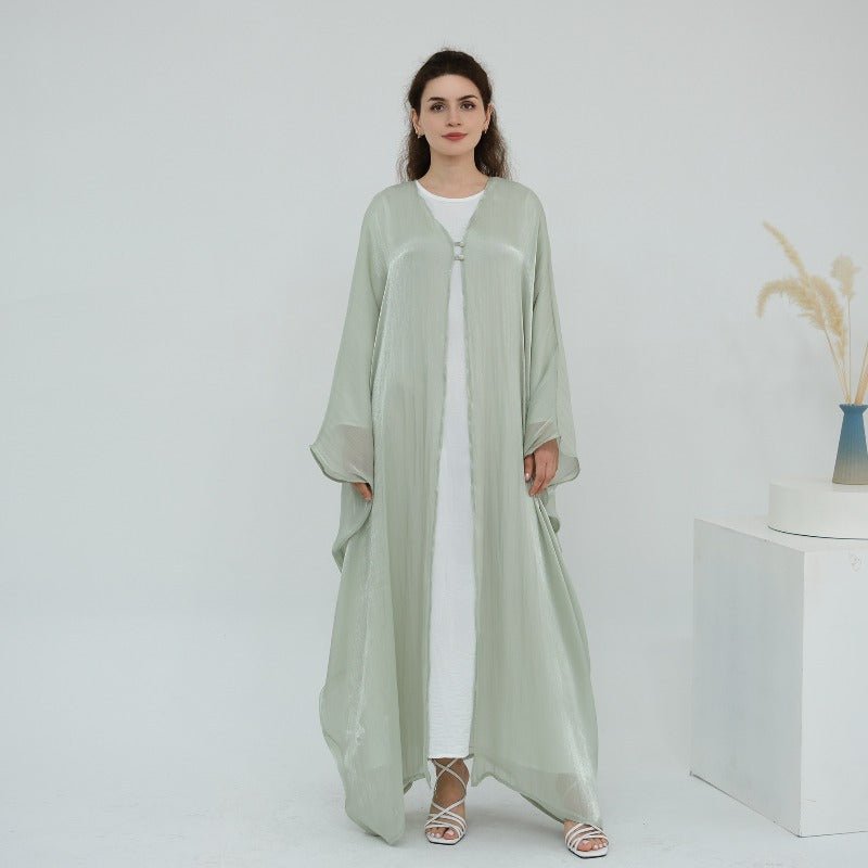 Soft Crinkle Island Cotton Batwing Cardigan 3-Piece Set (MOA228)