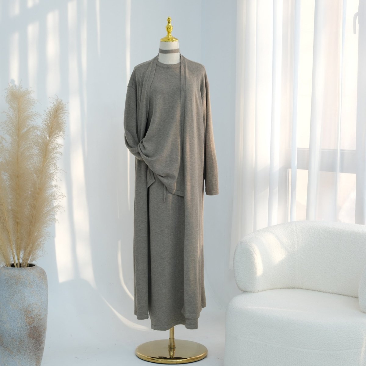 Soft Knit Three-Piece Set(MOA284)