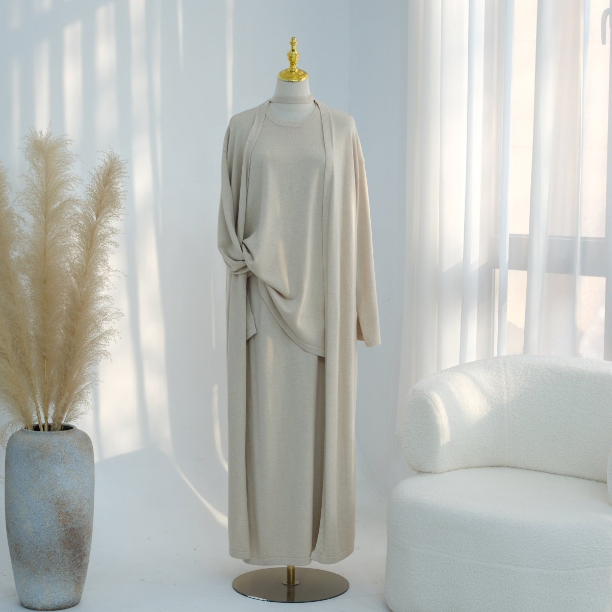 Soft Knit Three-Piece Set(MOA284)
