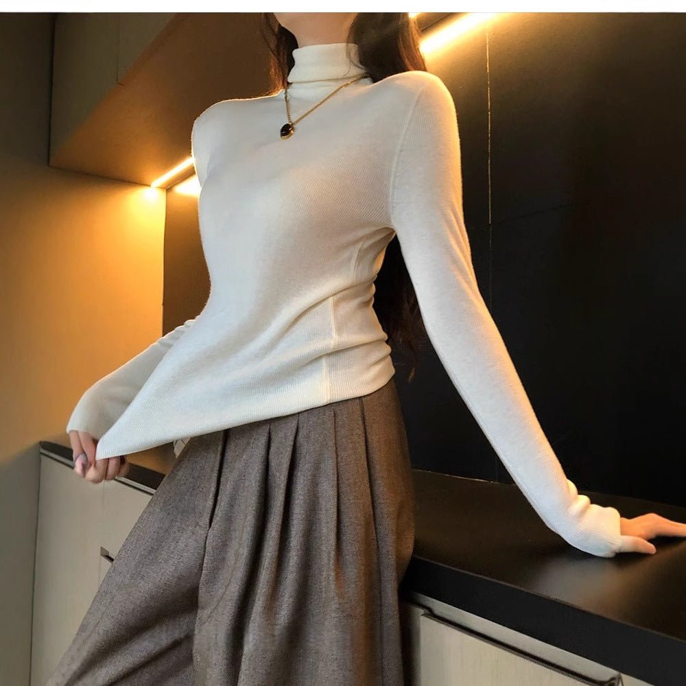 Soft Wool Blend Turtleneck Base Layer Top(MS179)