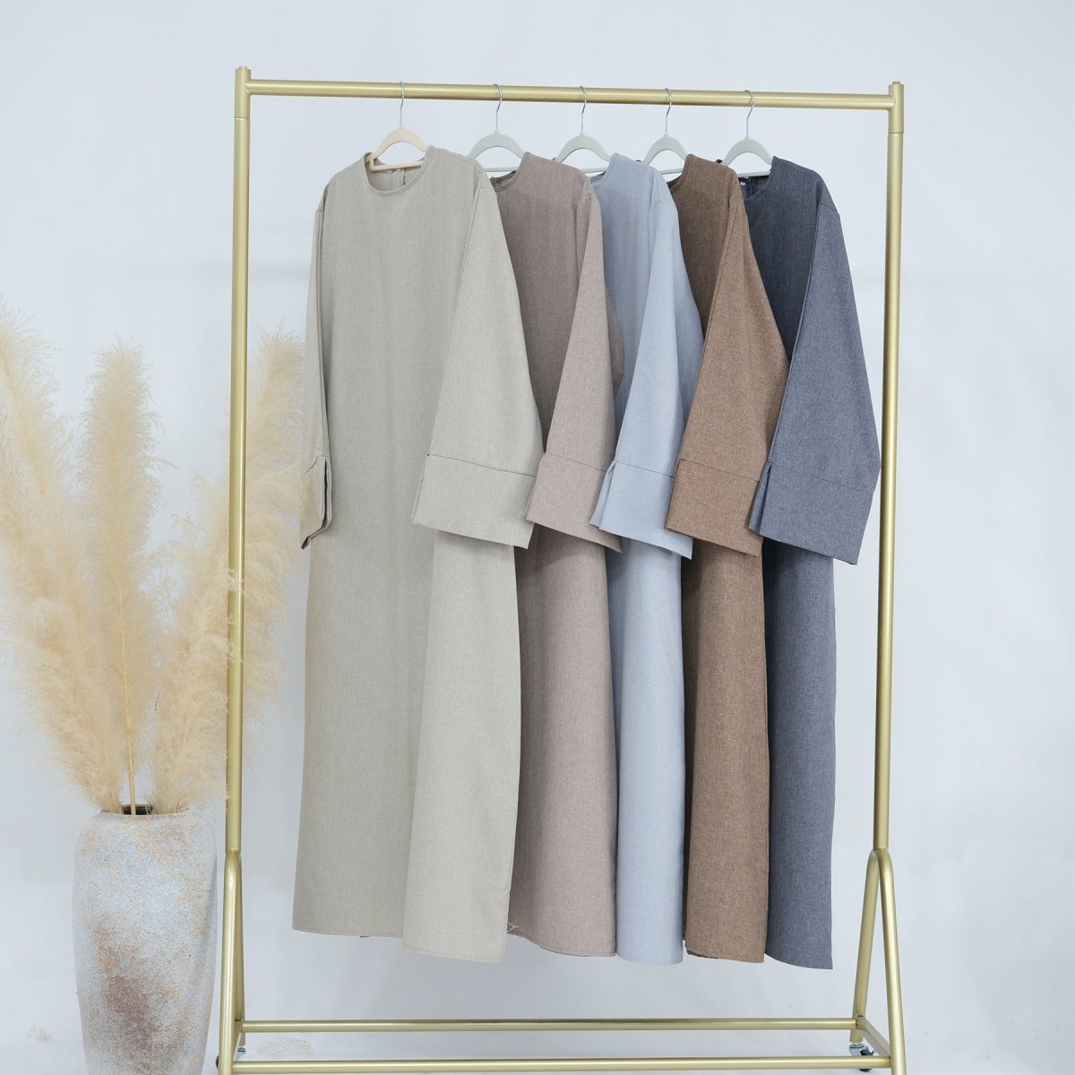 Solid Color Casual Loose Abaya (MA109)