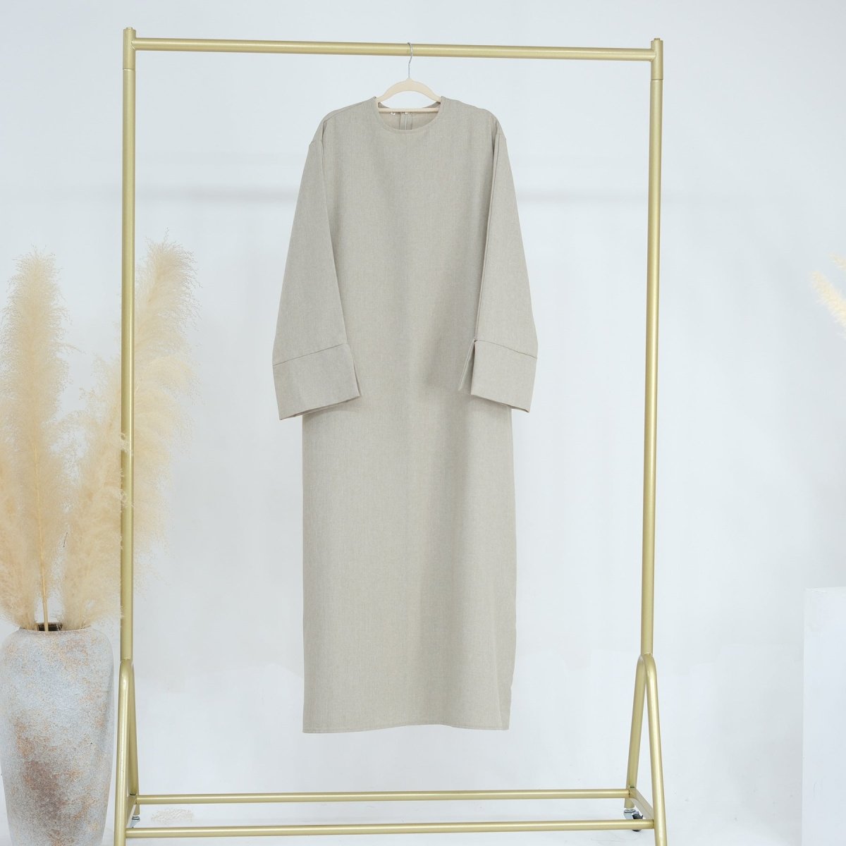 Solid Color Casual Loose Abaya (MA109)