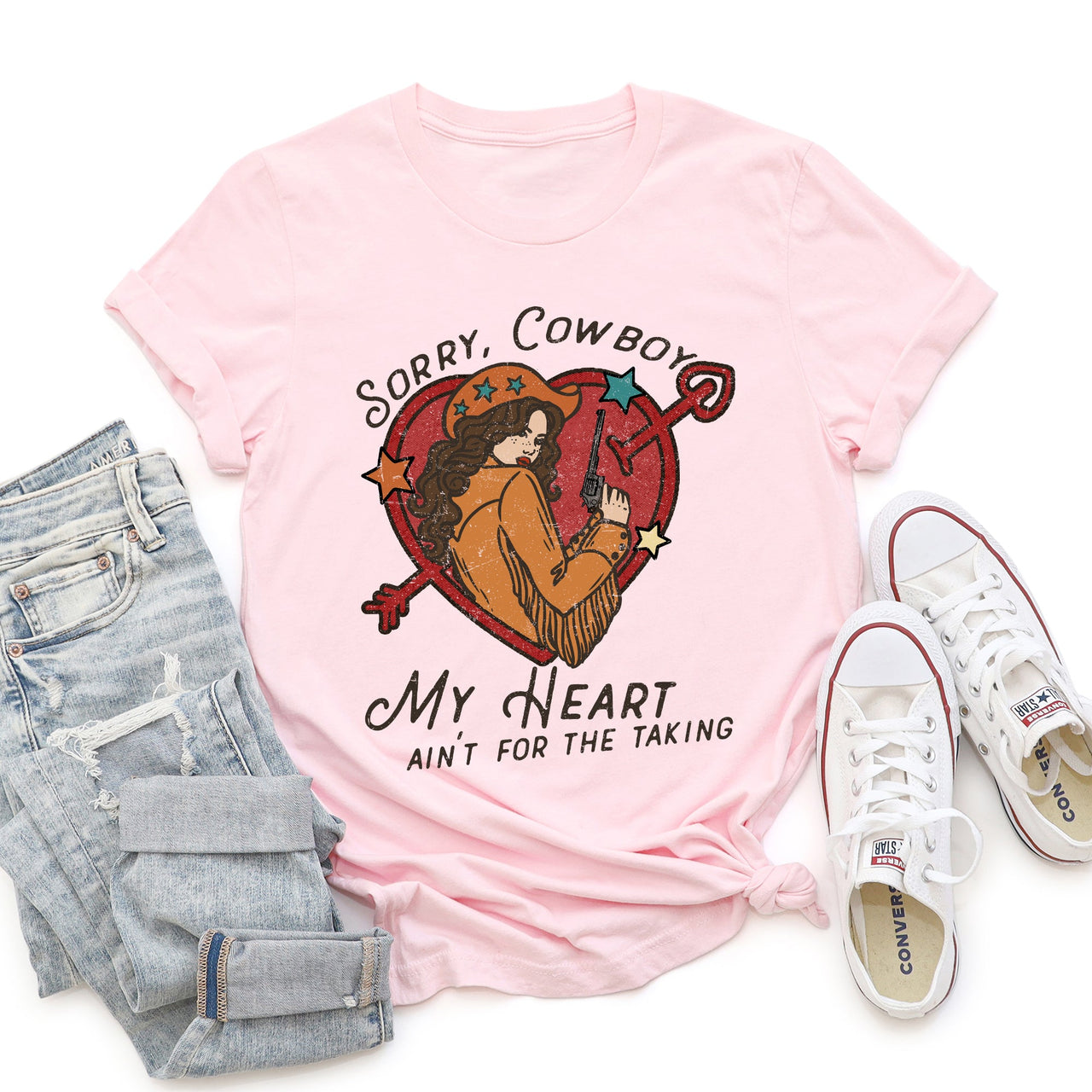 Sorry Cowboy My Heart Ain't For The Taking Western Romance Edition Deluxe Graphic Tee