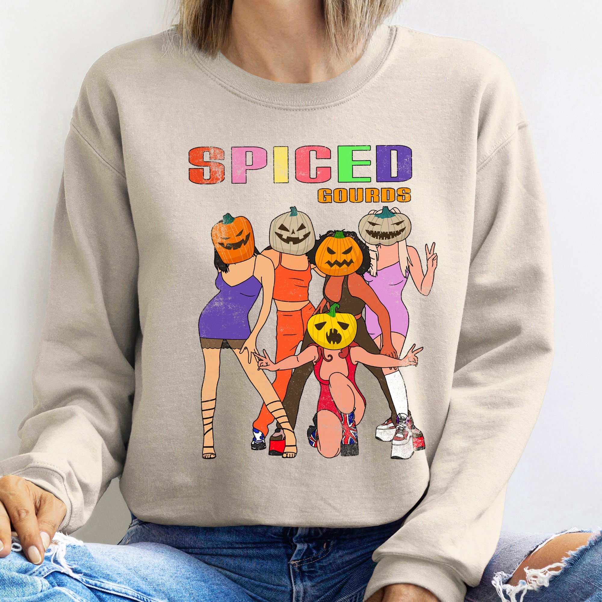 Spiced Gourds Halloween Harvest Moon Patchwork Parade Spooktacular Collectible Sweatshirt
