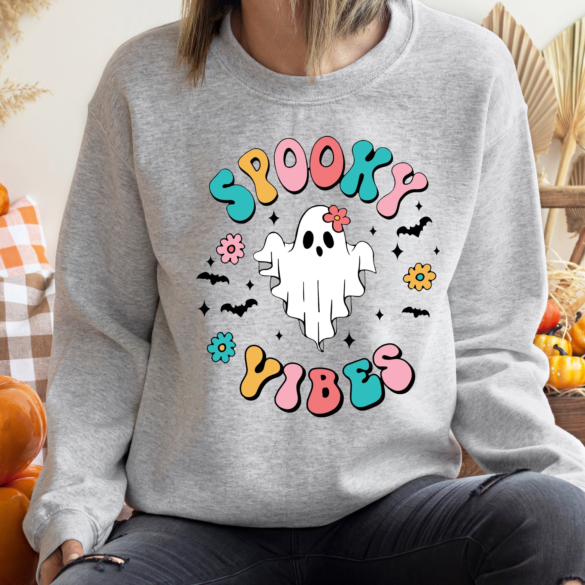 Spooky Vibes Vintage Halloween Midnight Moonlight Edition Limited Release Sweatshirt