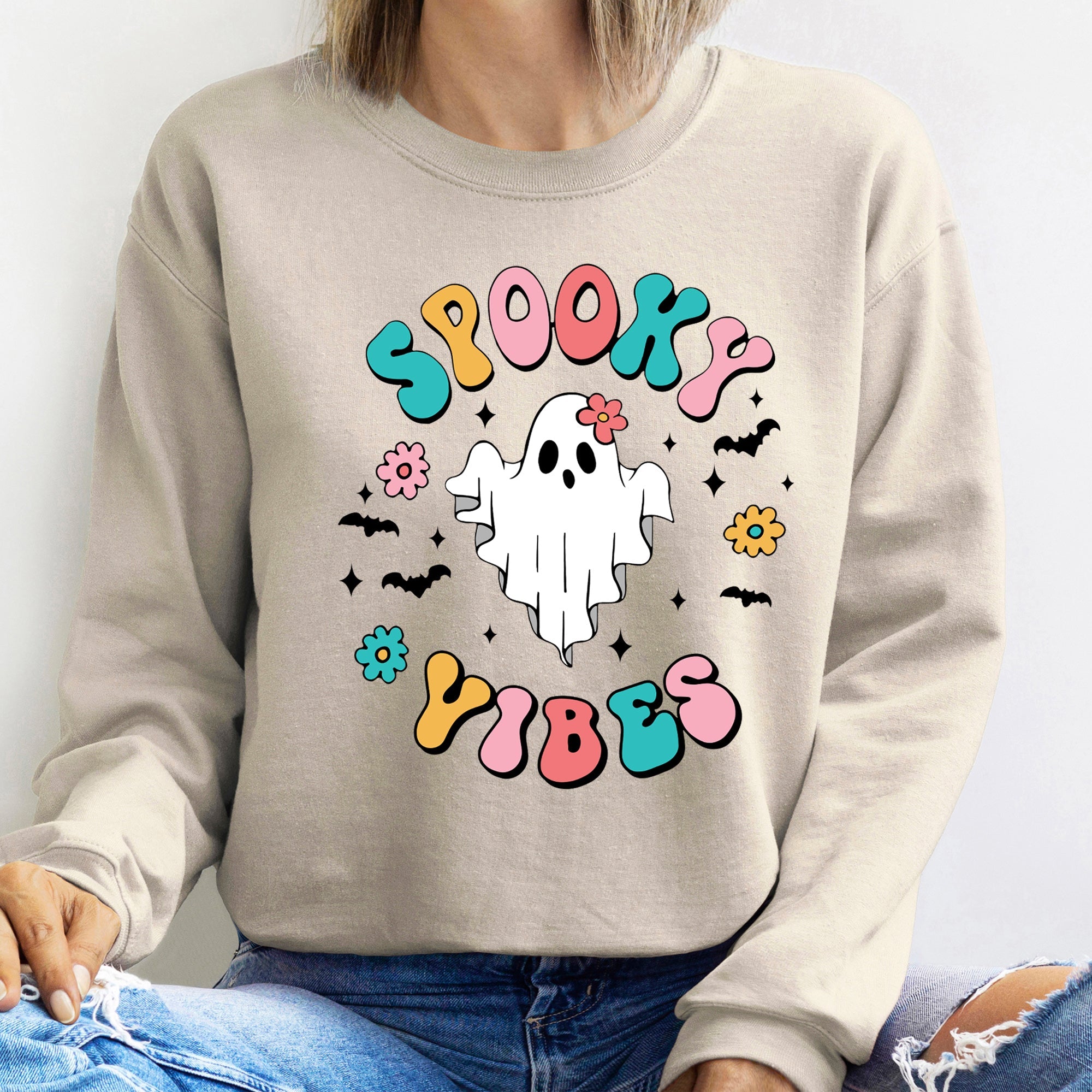 Spooky Vibes Vintage Halloween Midnight Moonlight Edition Limited Release Sweatshirt