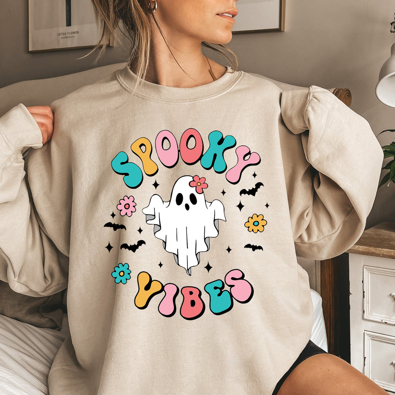 Spooky Vibes Vintage Halloween Midnight Moonlight Edition Limited Release Sweatshirt
