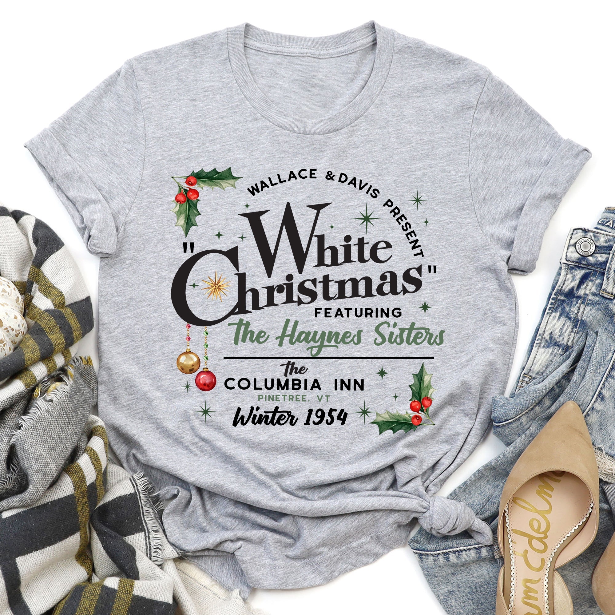 White Christmas Movie Poster Classic Edition Vintage Style Holiday Film Graphic Tee