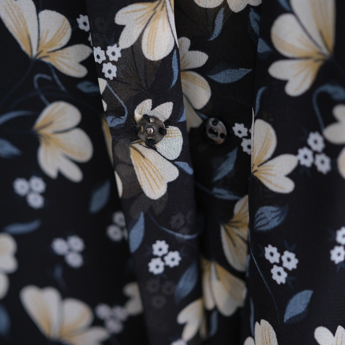 Spring Summer Floral Print Chiffon Cardigan | Double-Layer Modest Cover-Up Abaya (MOA170)