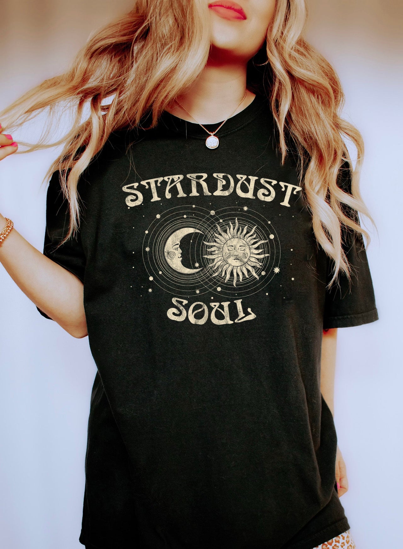 Stardust Soul Sun And Moon Celestial Comfort Colors Tee