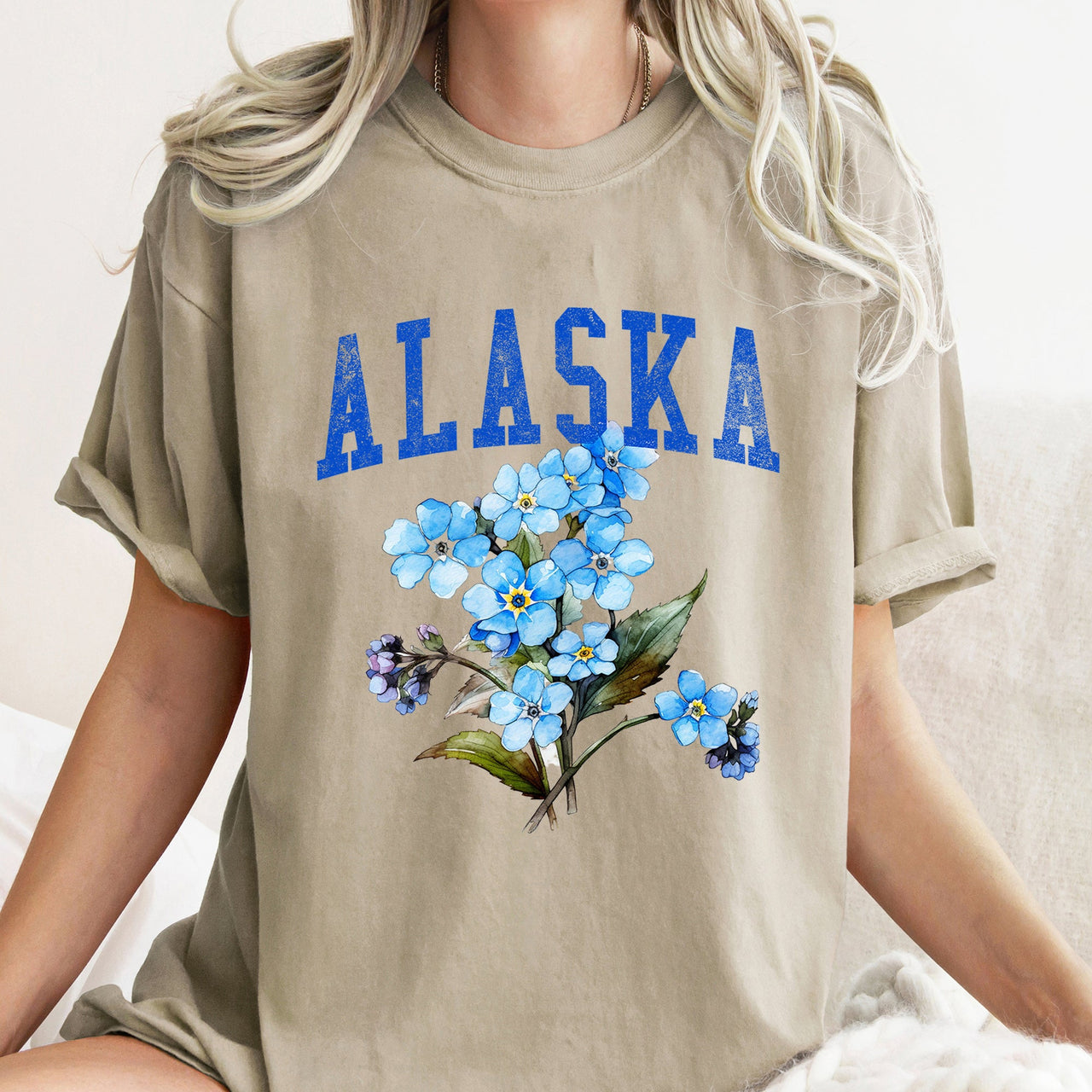 Alaska State Flower Comfort Colors Tee