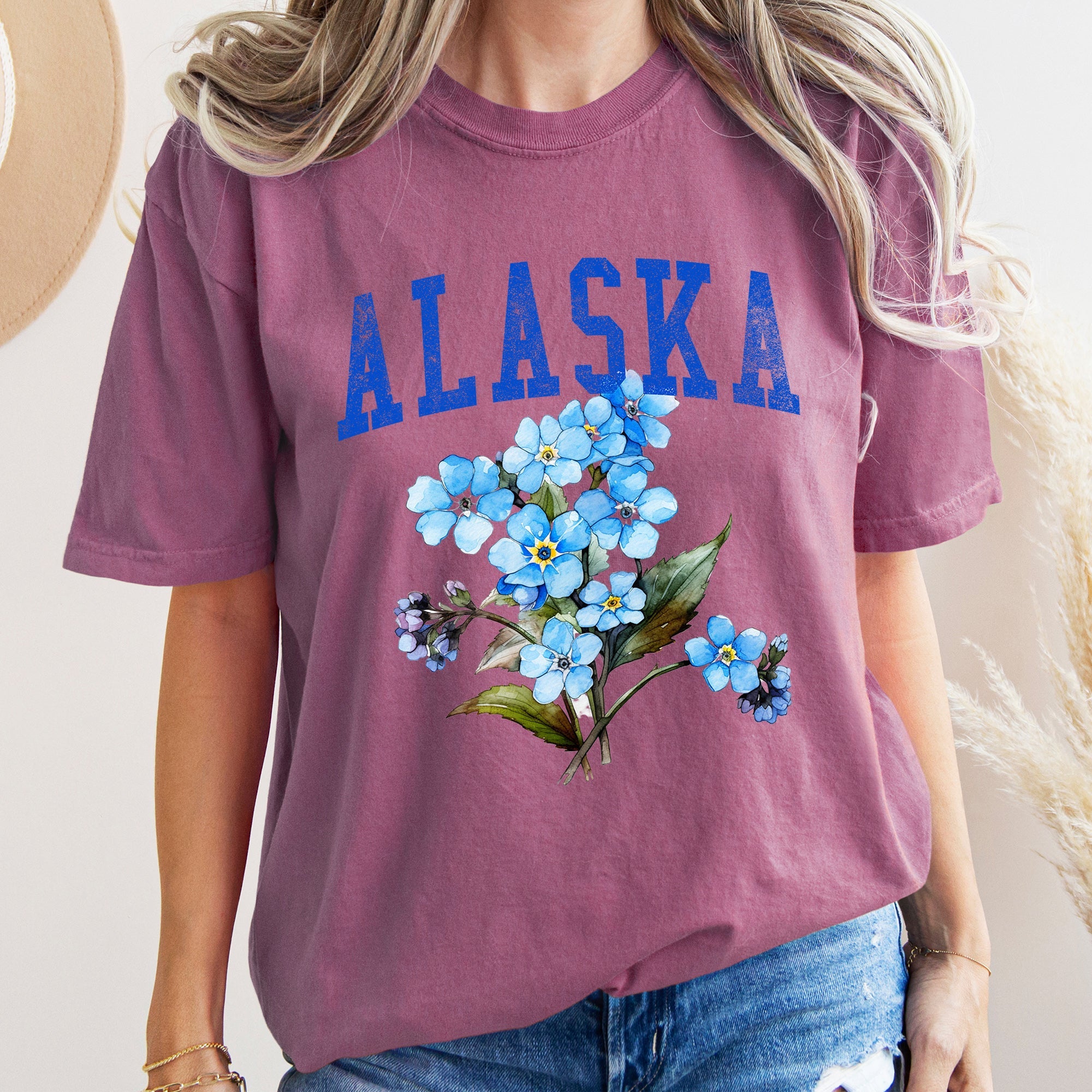 Alaska State Flower Comfort Colors Tee