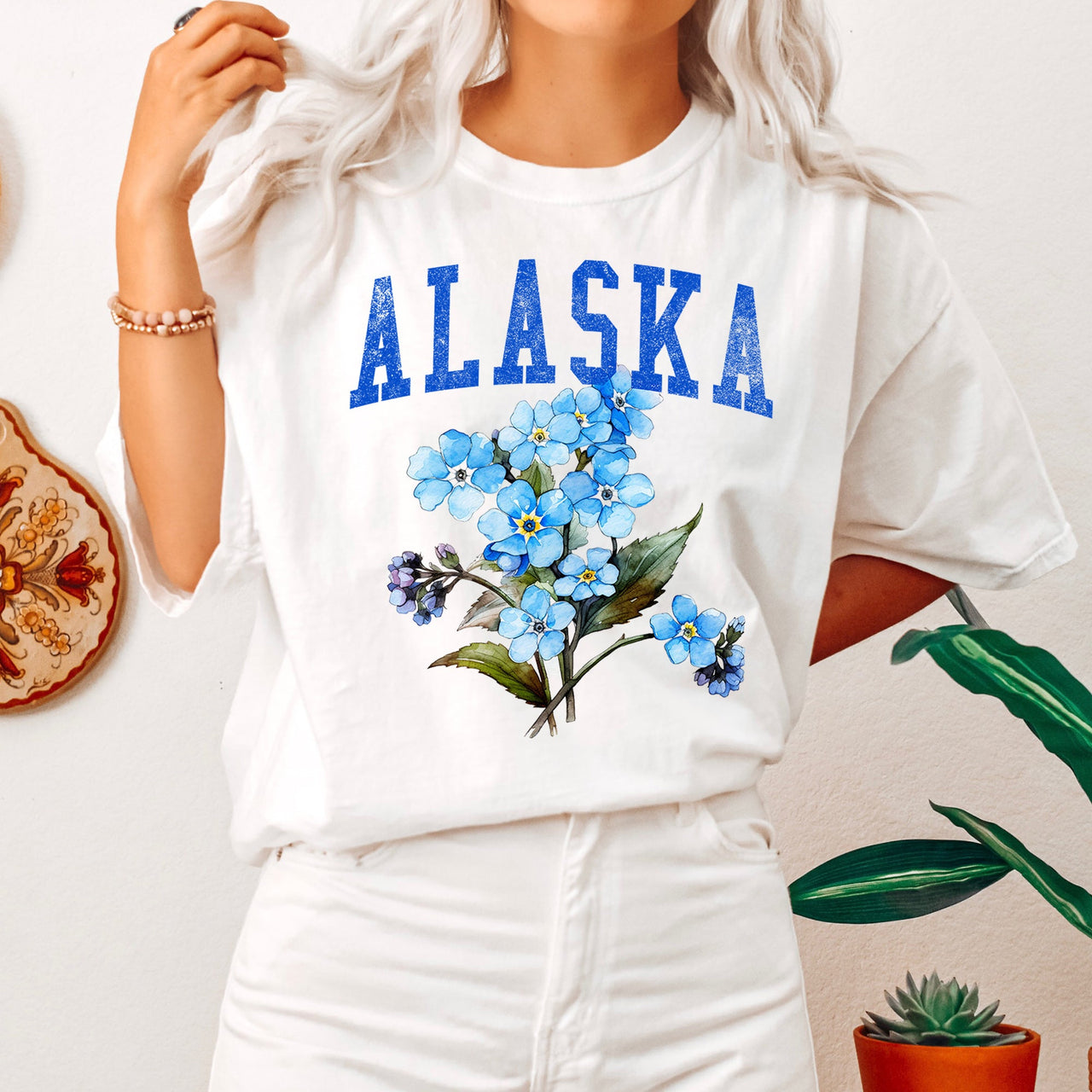 Alaska State Flower Comfort Colors Tee