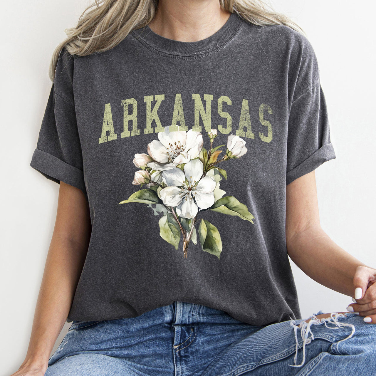 Arkansas State Flower Comfort Colors Tee