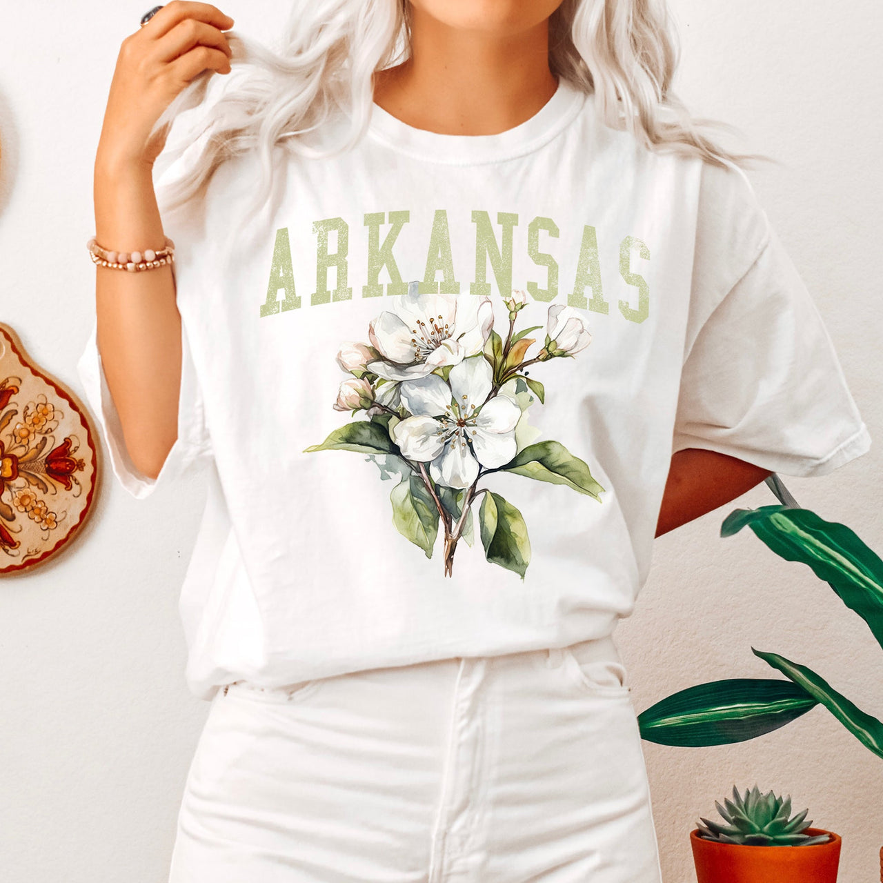 Arkansas State Flower Comfort Colors Tee