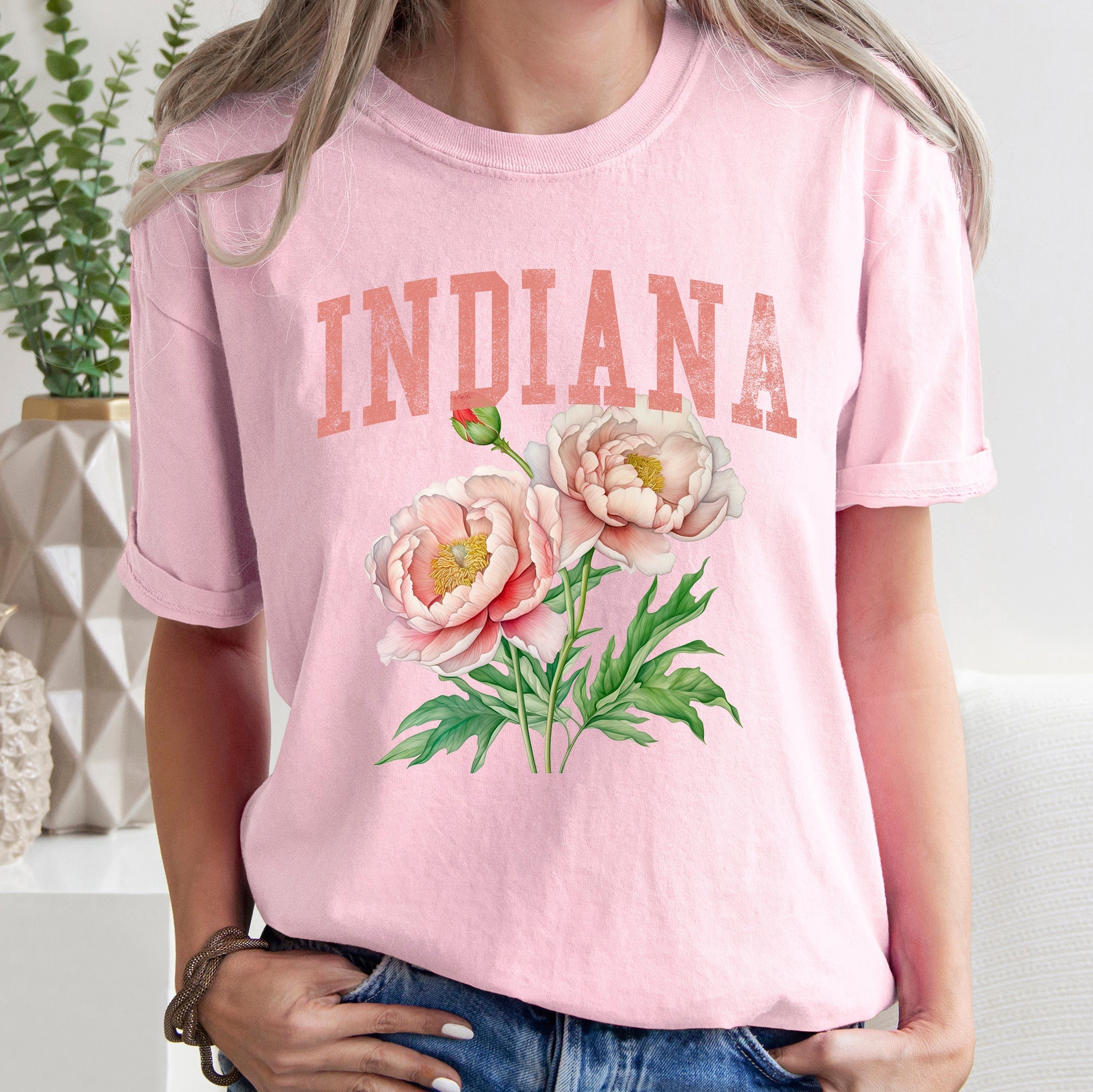 Indiana State Flower Comfort Colors Tee