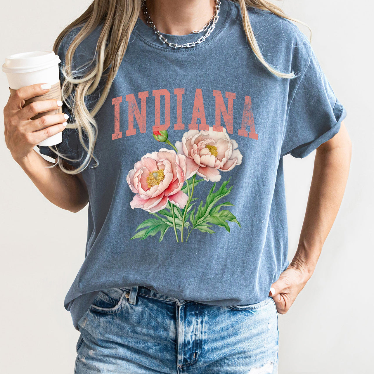 Indiana State Flower Comfort Colors Tee