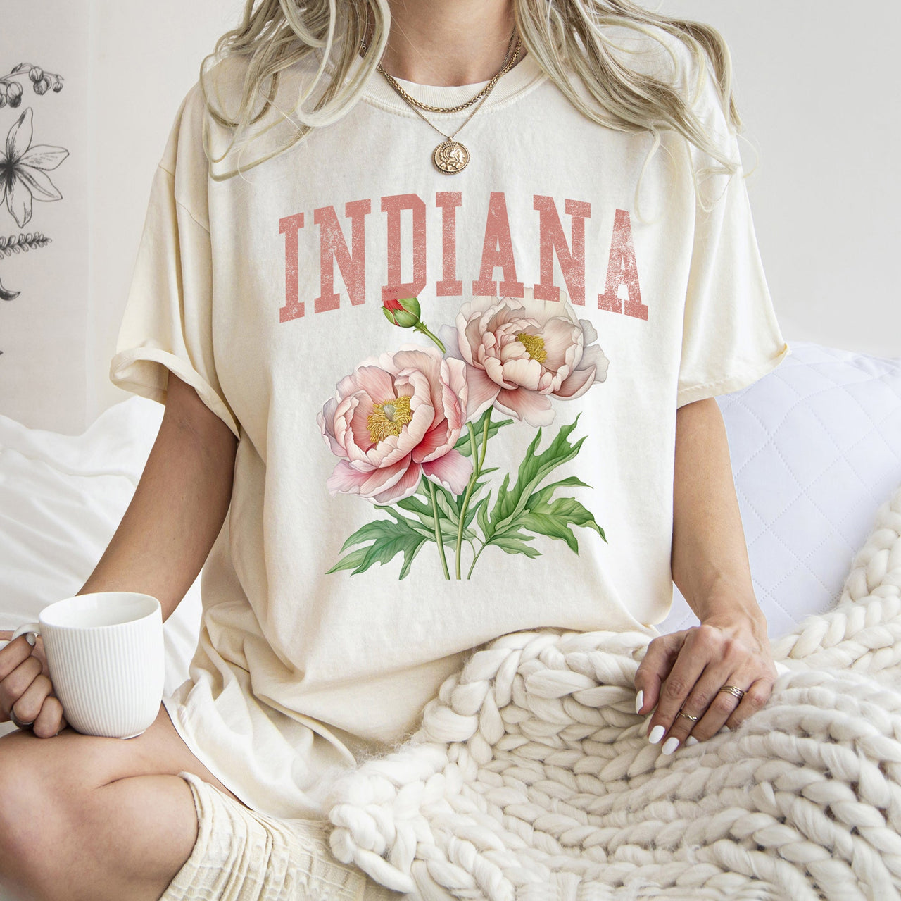 Indiana State Flower Comfort Colors Tee