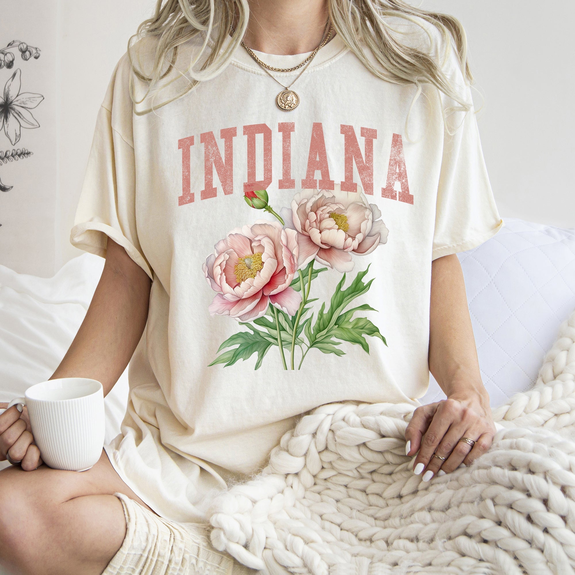 Indiana State Flower Comfort Colors Tee