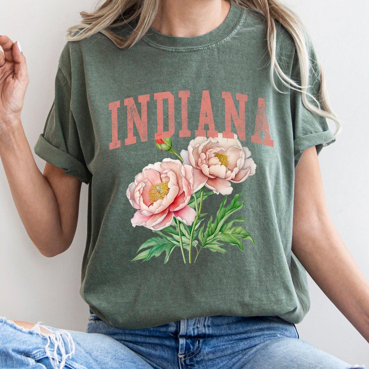 Indiana State Flower Comfort Colors Tee