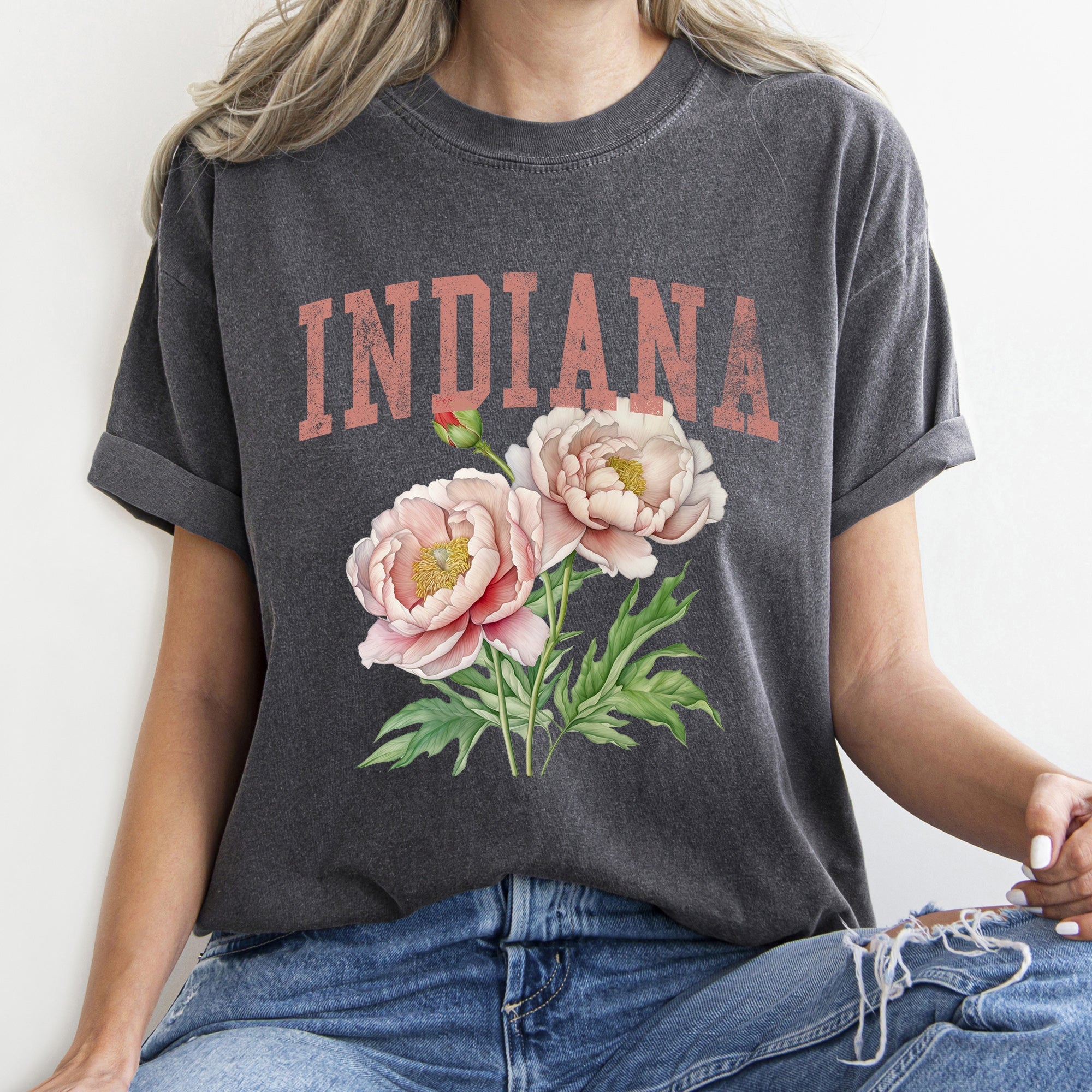 Indiana State Flower Comfort Colors Tee