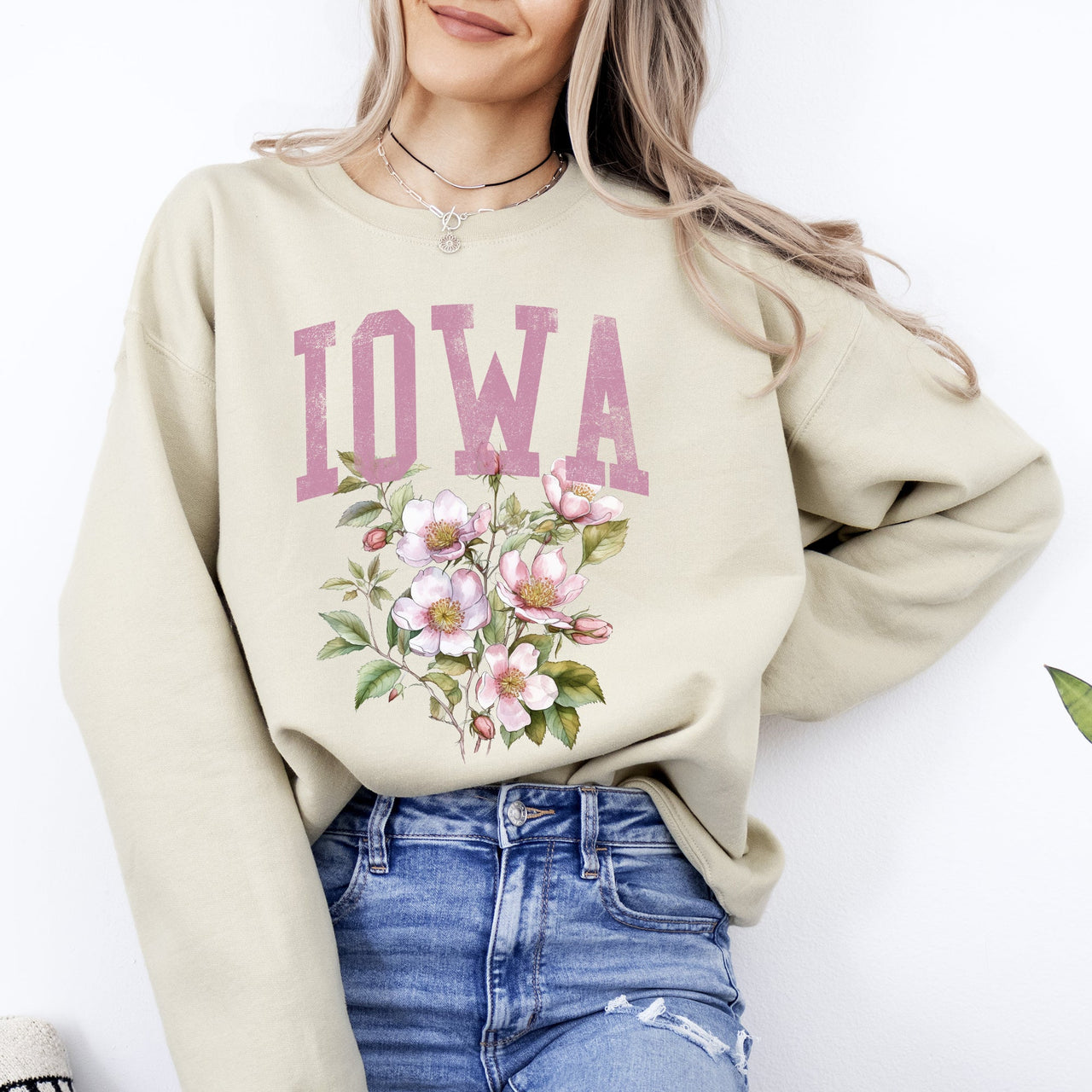 Iowa State Flower Forever Proud Hawkeyes State Pride Floral Emblem For Iowa State Fans Sweatshirt