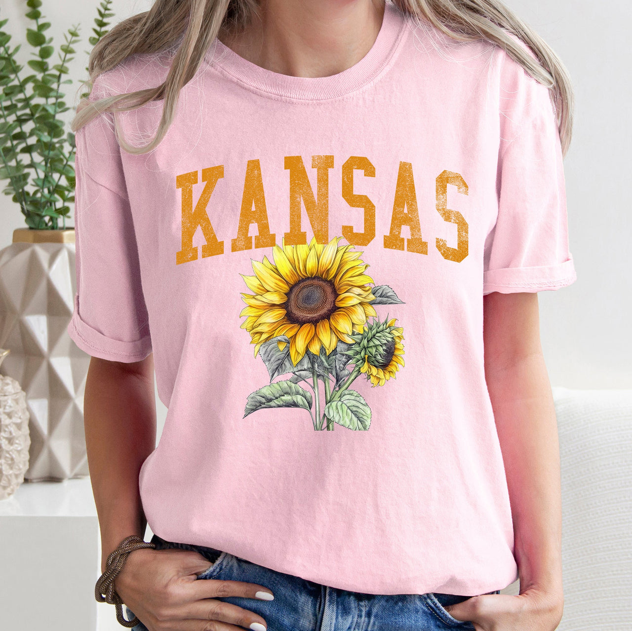 Kansas State Flower Comfort Colors Tee