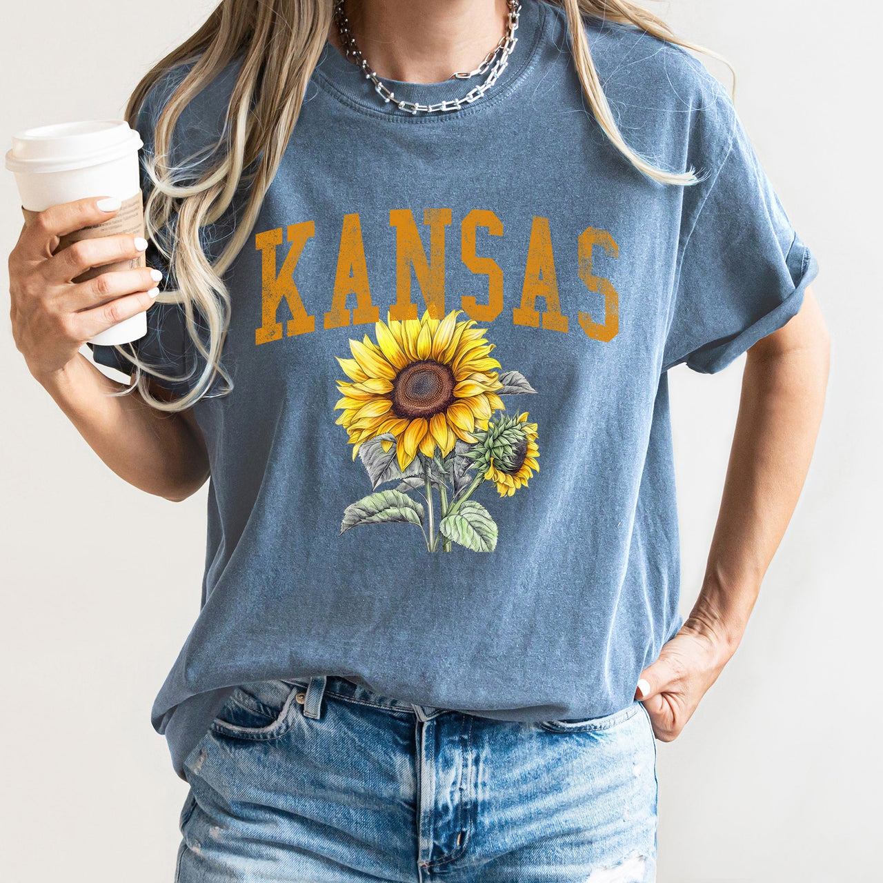Kansas State Flower Comfort Colors Tee