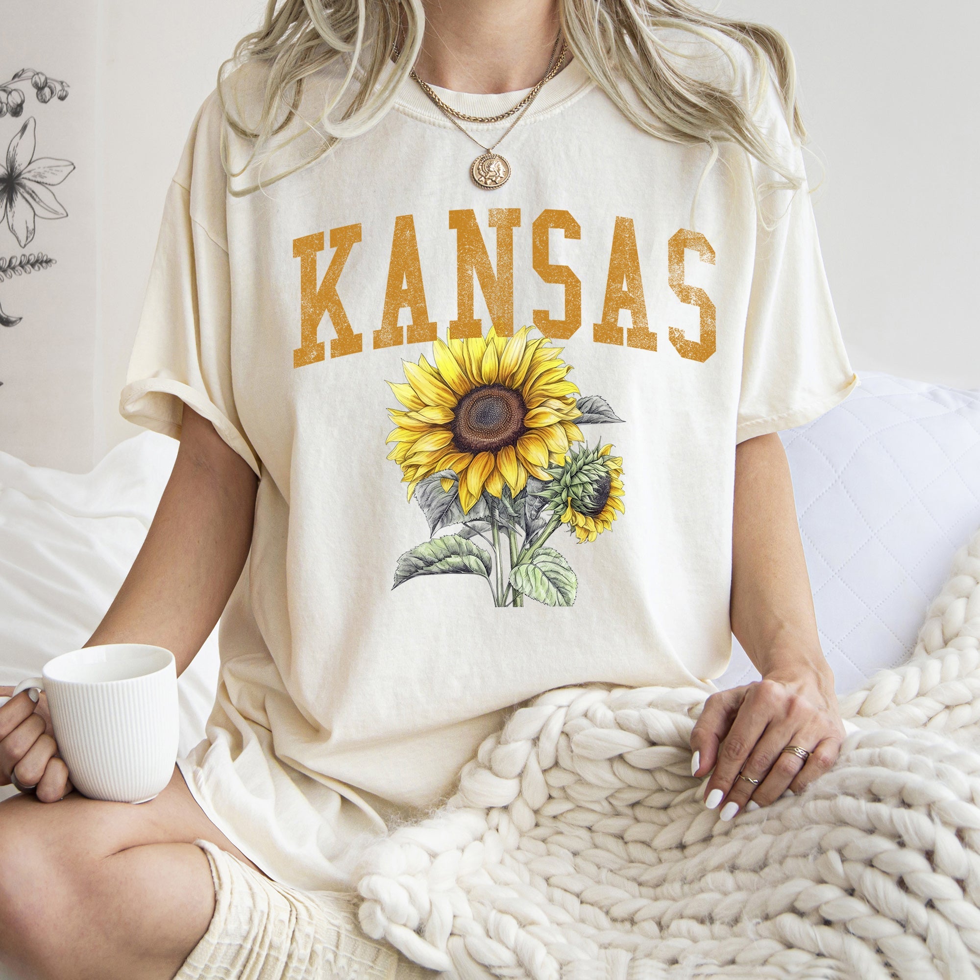 Kansas State Flower Comfort Colors Tee