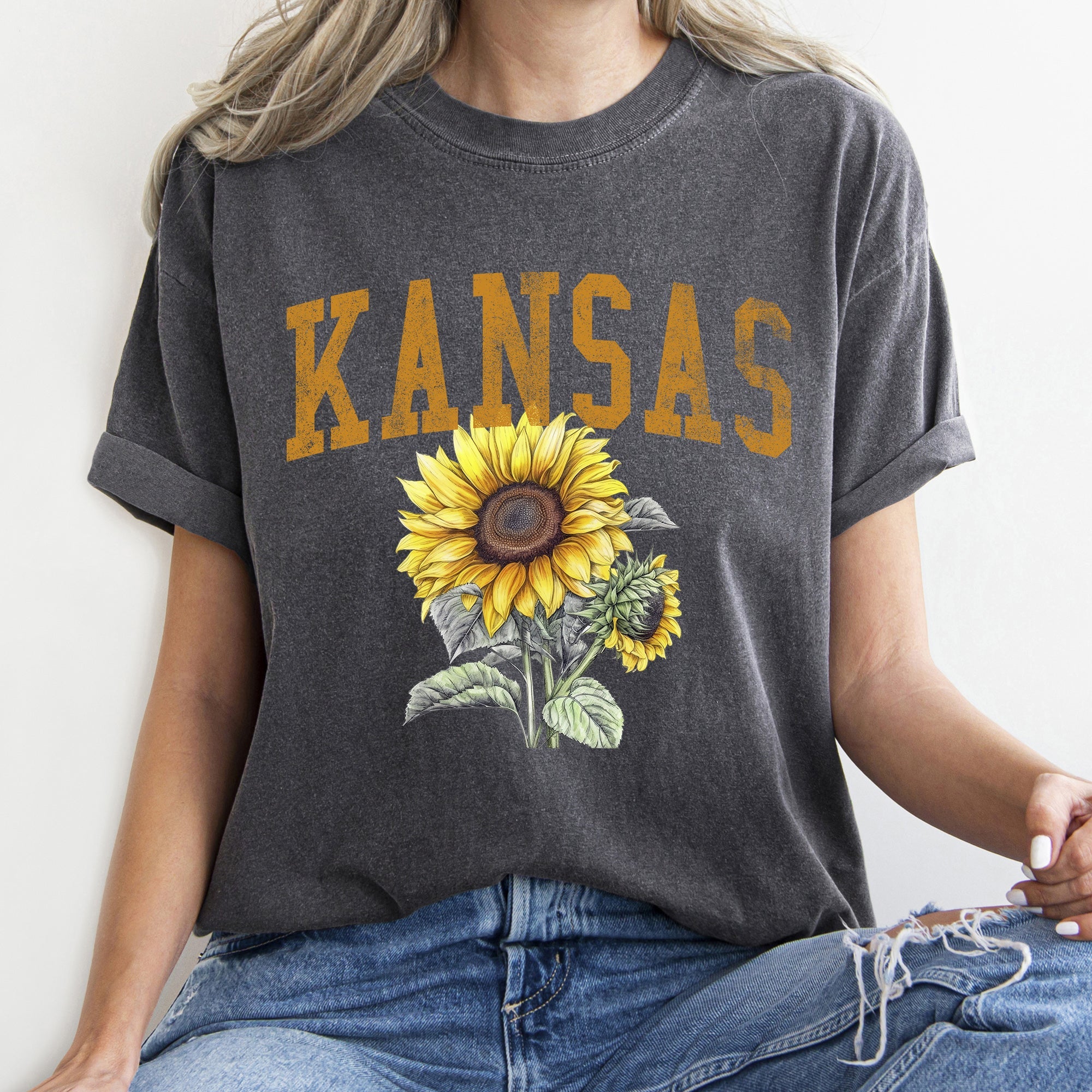 Kansas State Flower Comfort Colors Tee
