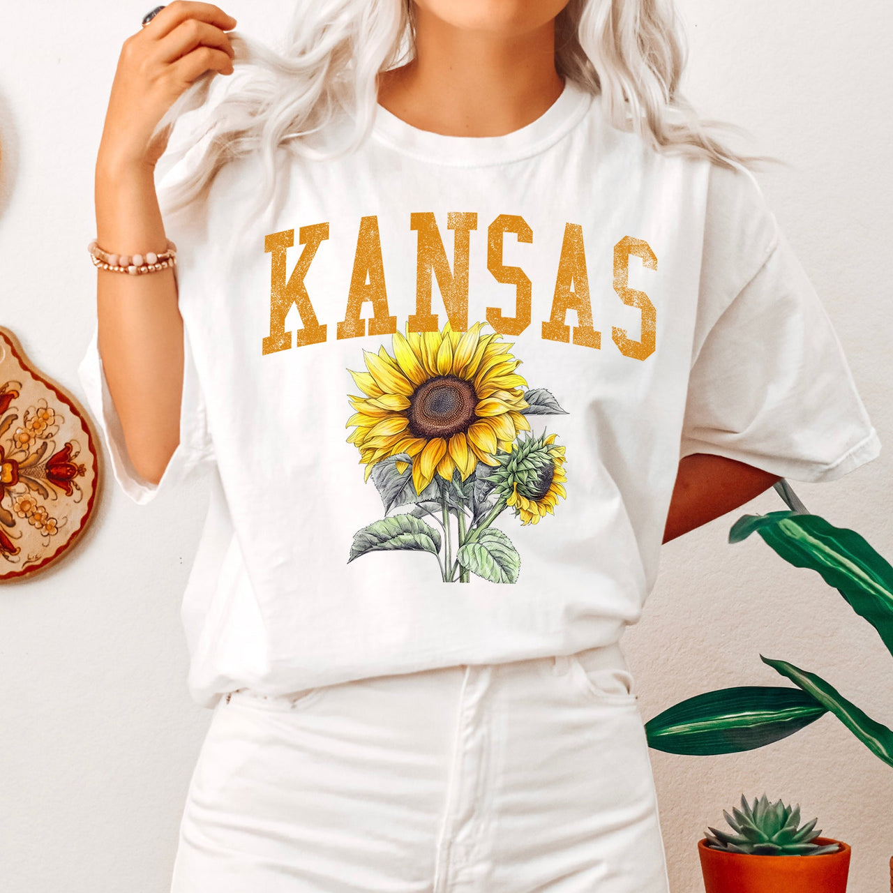 Kansas State Flower Comfort Colors Tee
