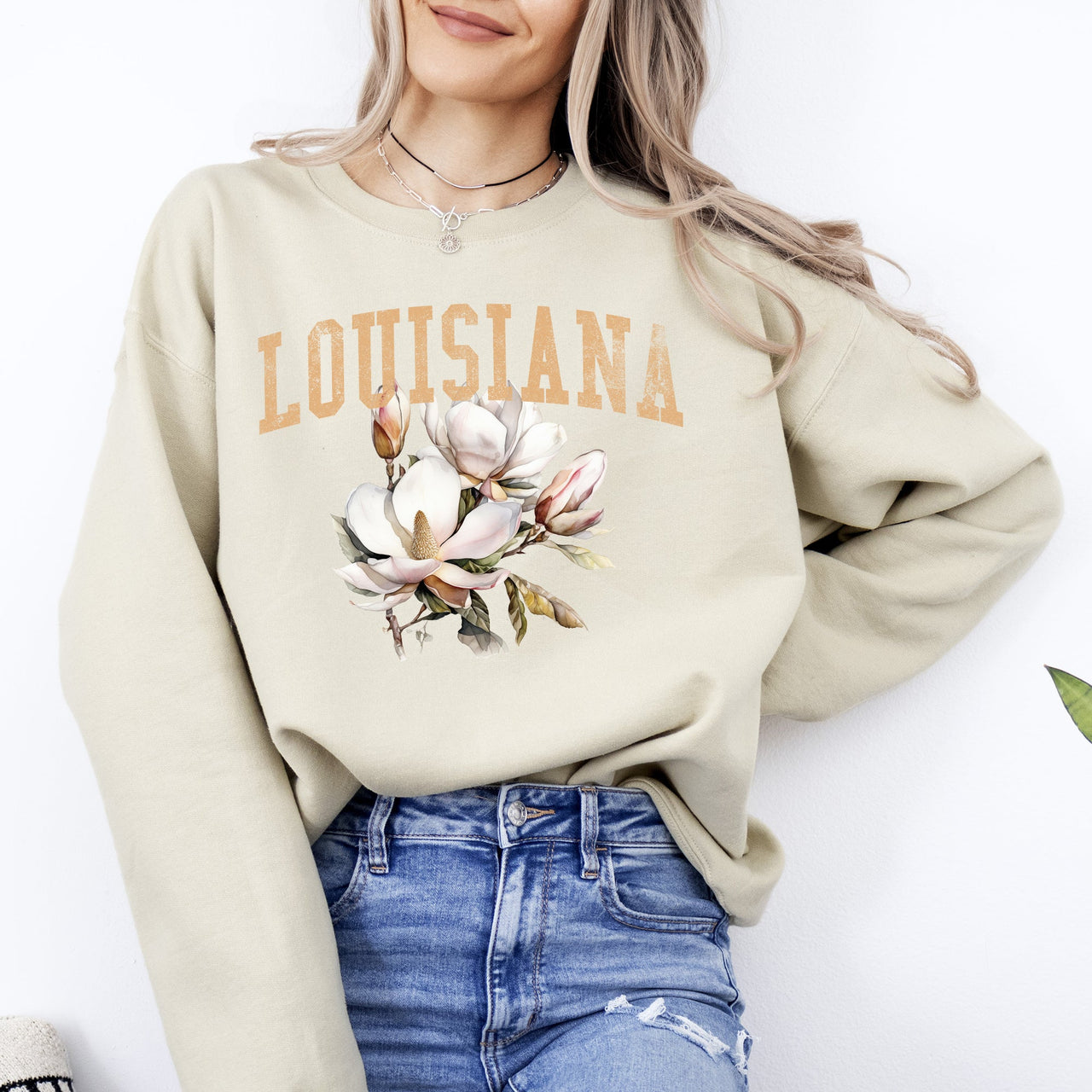 Louisiana State Flower Iconic State Emblem Official Heritage Design Graphic Sweatshirt