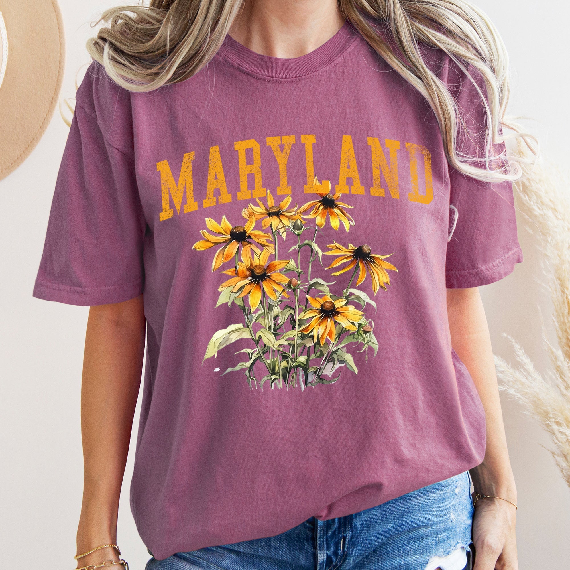 Maryland State Flower Comfort Colors Tee