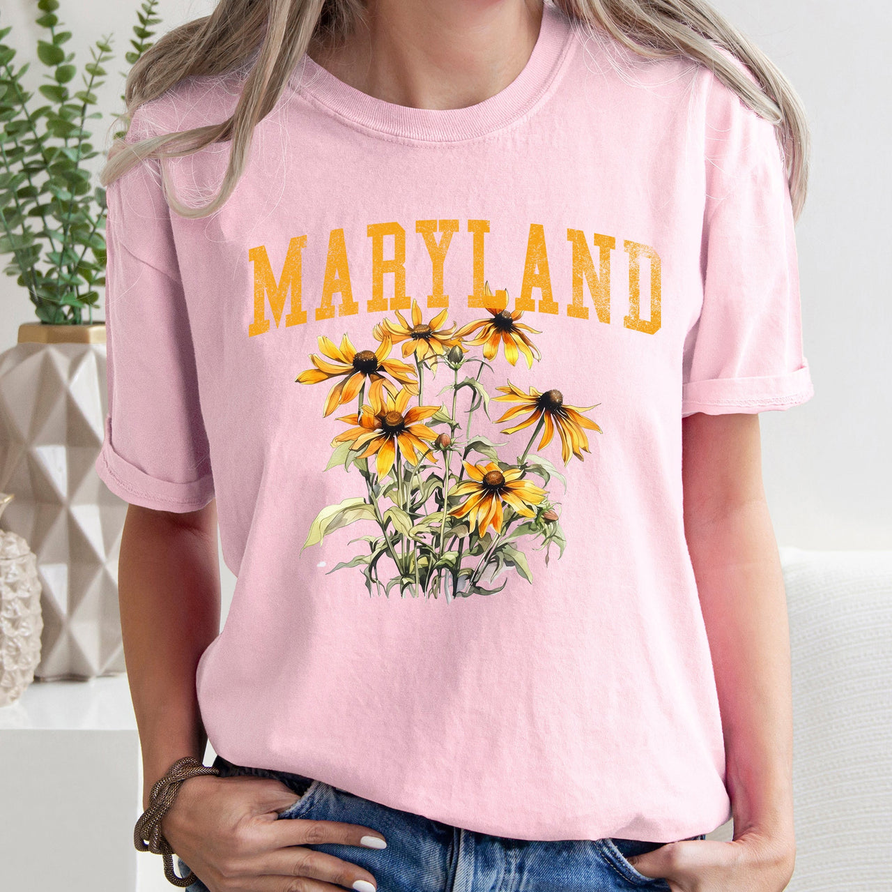 Maryland State Flower Comfort Colors Tee